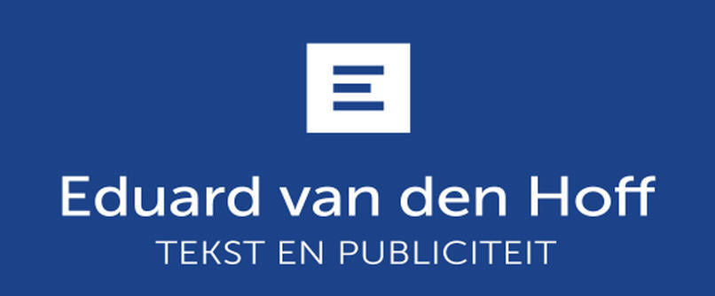 Logo van Eduard van den Hoff tekst en publiciteit